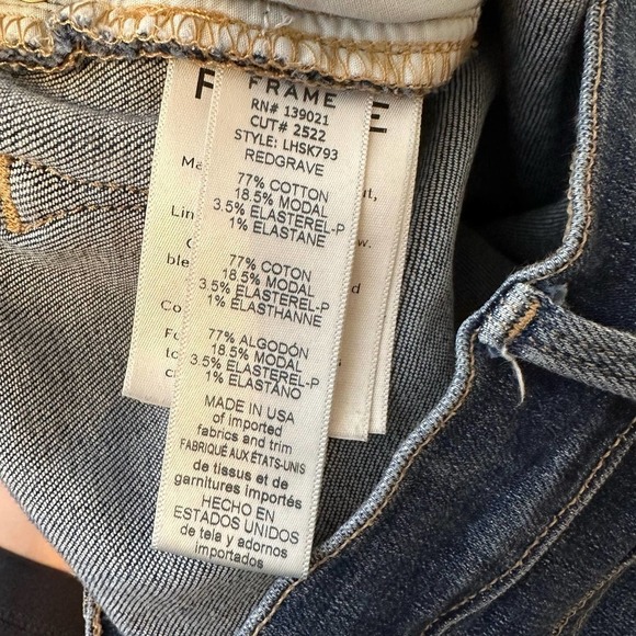 Frame Le High Skinny Jeans Redgrave Distressed Women's Size 26 - Picture 6 of 11